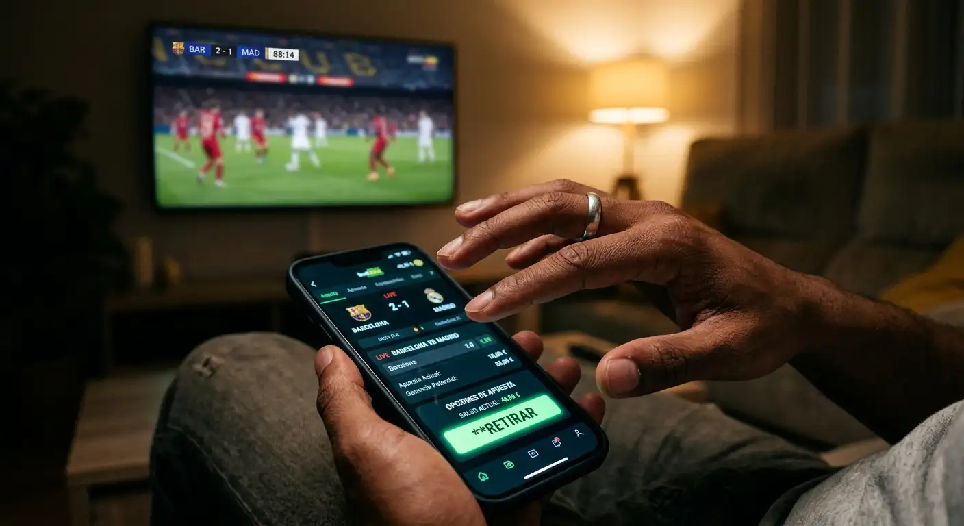Momento de decisión sobre cash out en apuestas deportivas