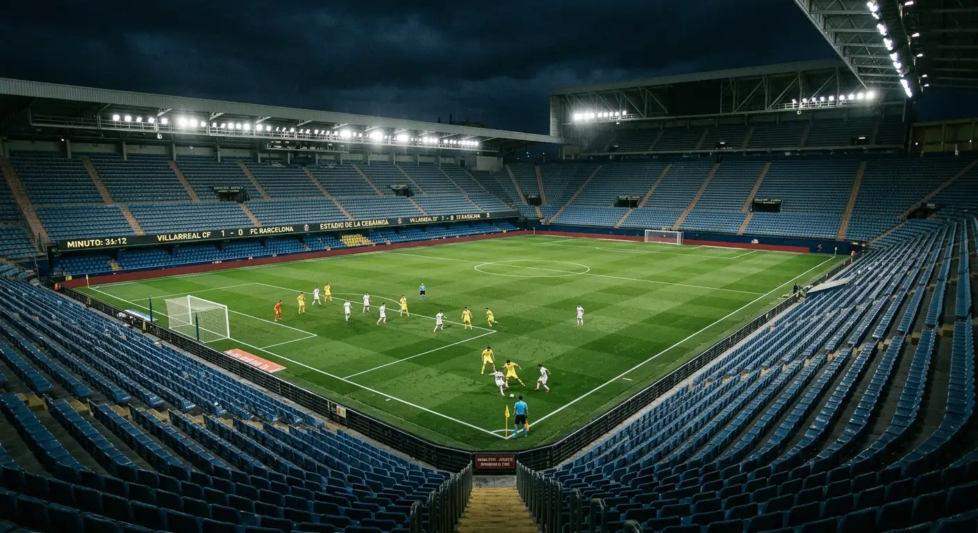 Estadio vacío durante la pandemia y reducción de ventaja local