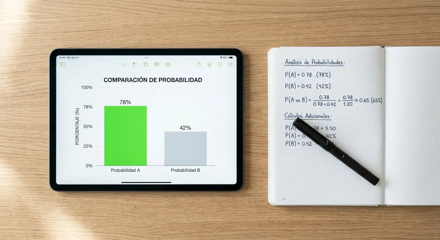Cálculo de probabilidad implícita a partir de cuotas decimales en apuestas