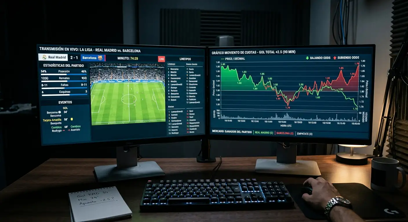 Algoritmo de cuotas en directo para calcular el cash out