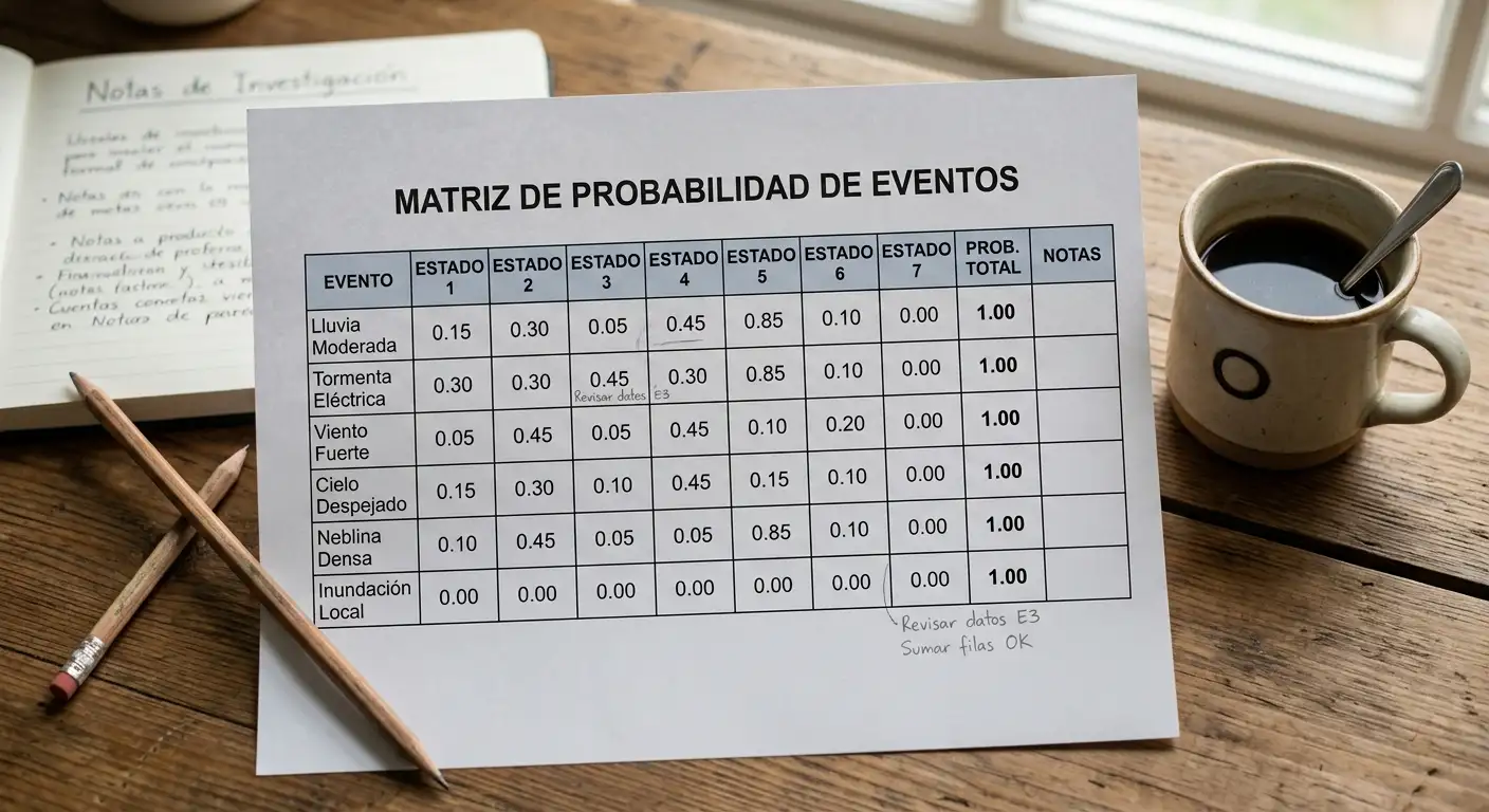 Matriz de probabilidades de marcador con distribución de Poisson
