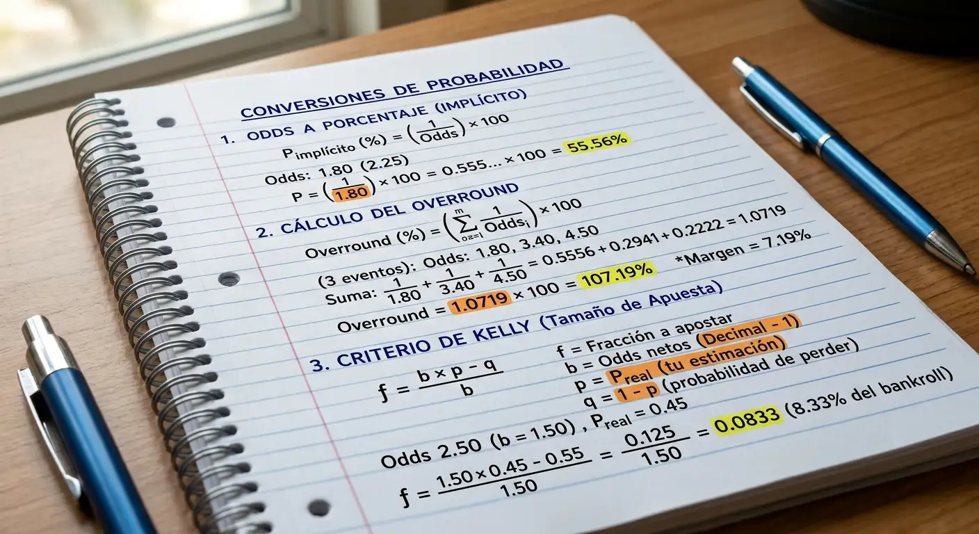 Calculadora de probabilidad implícita para detectar apuestas de valor
