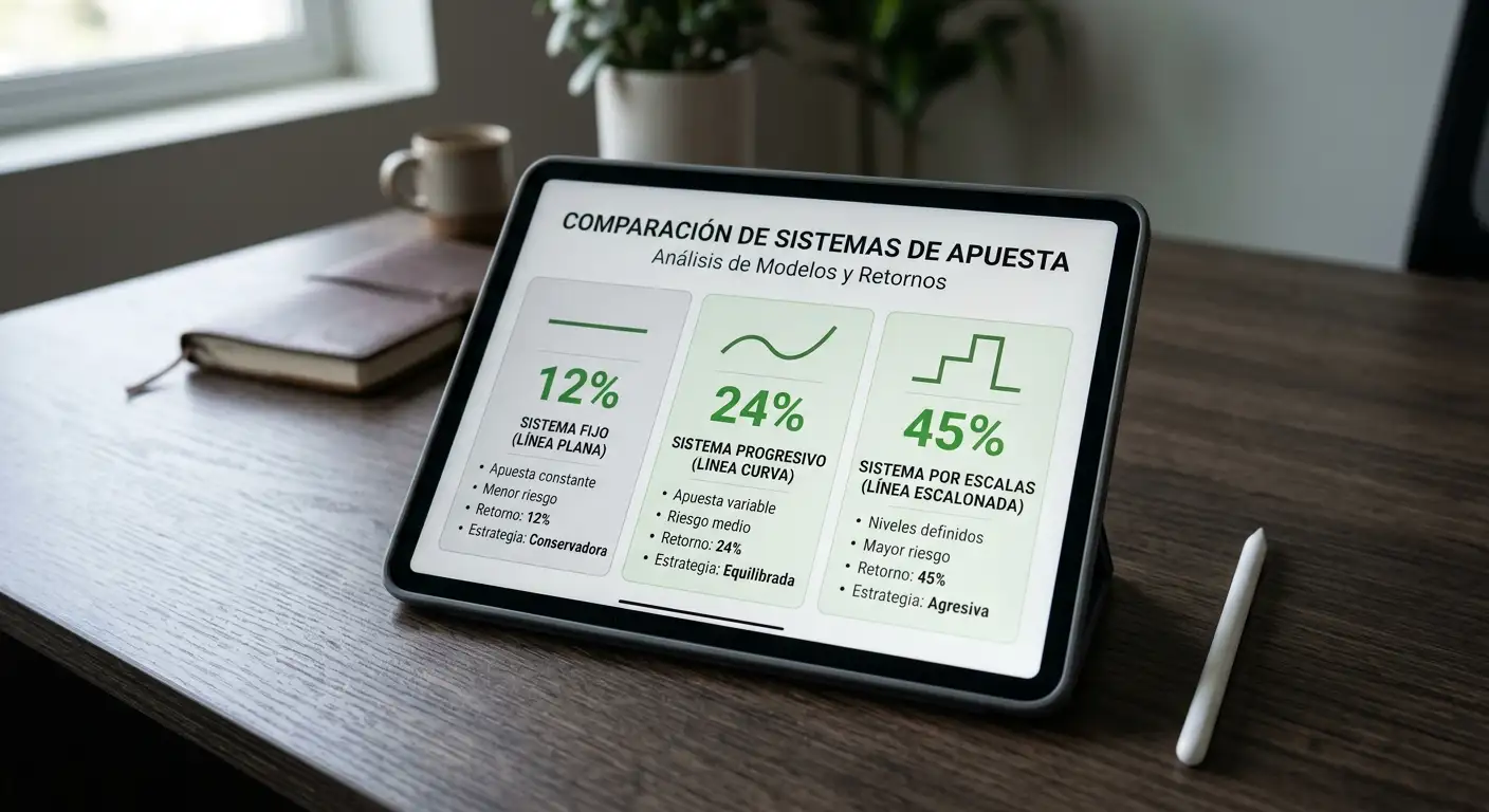 Comparación de sistemas de stake fijo porcentual y variable para apuestas